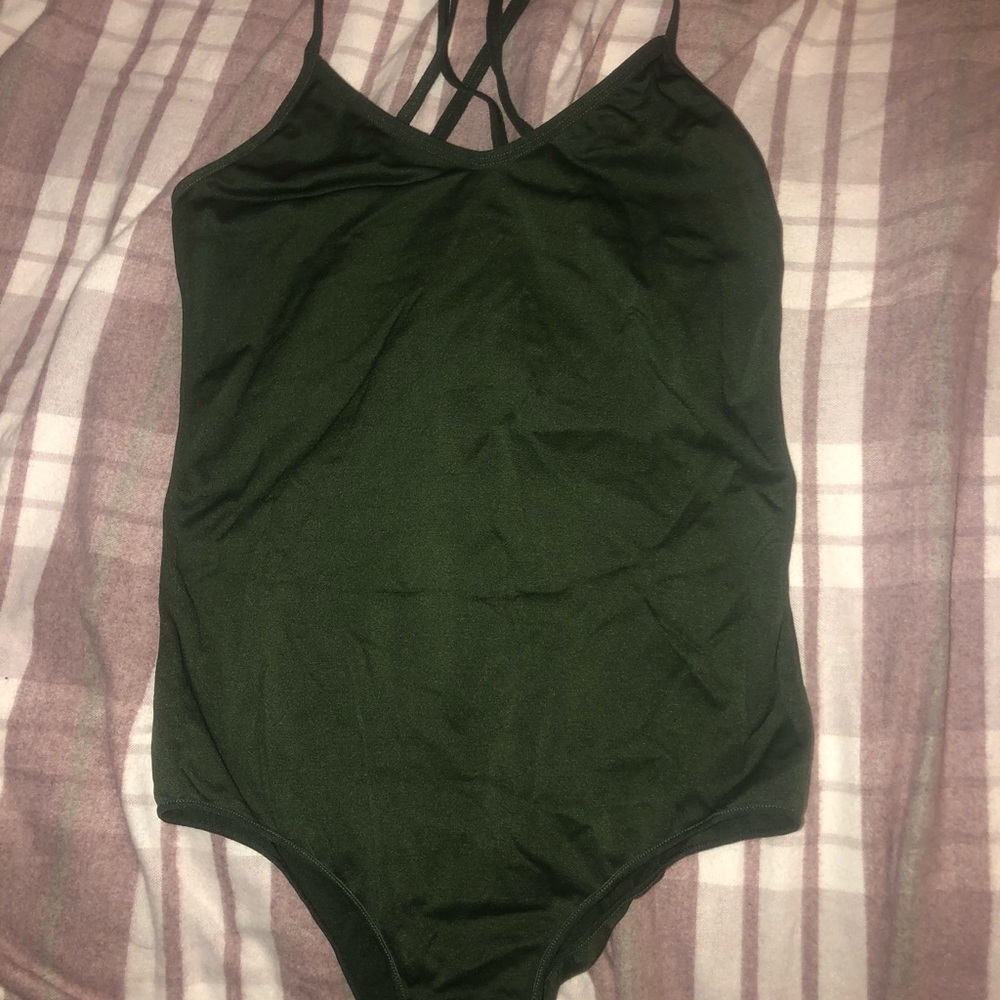 green one piece top